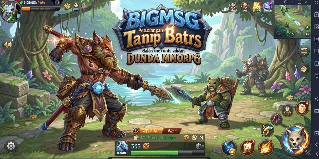 Tampilan visual memukau dari gameplay <strong>BIGMSG</strong> yang menarik.