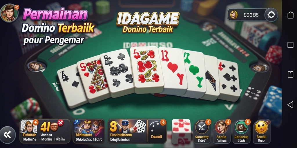 Screenshot gameplay IDAGAME menampilkan suasana seru permainan domino.