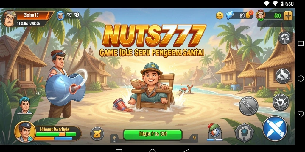 Tampilan gameplay NUTS777 yang santai dan menarik.