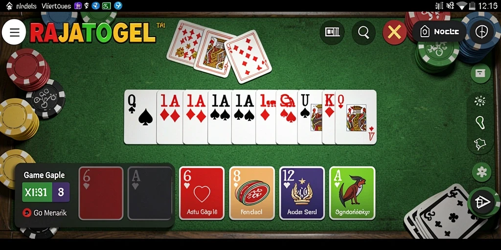 Tampilan gameplay seru dalam RAJATOGEL saat bermain Gaple.