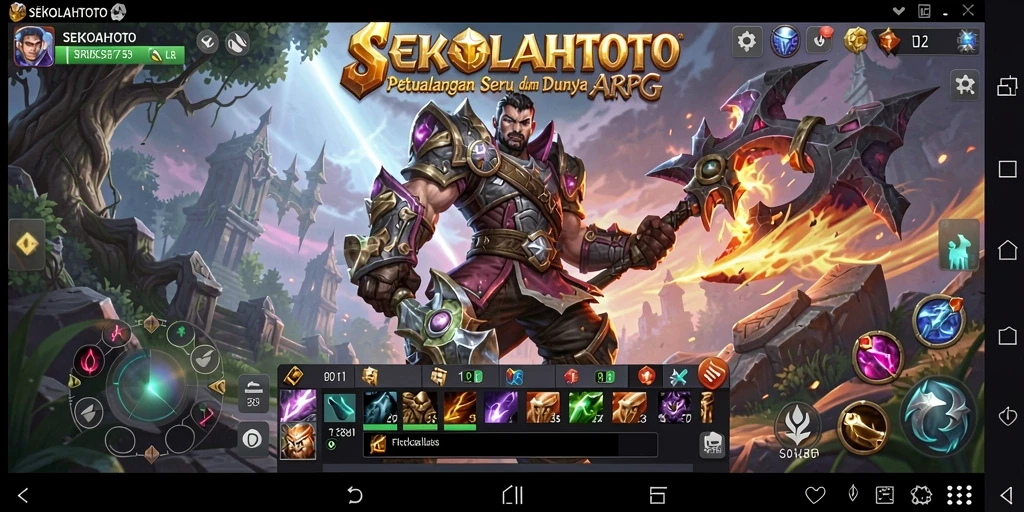 Tangkapan layar <strong>SEKOLAHTOTO</strong> menunjukkan pertarungan seru dalam dunia ARPG.