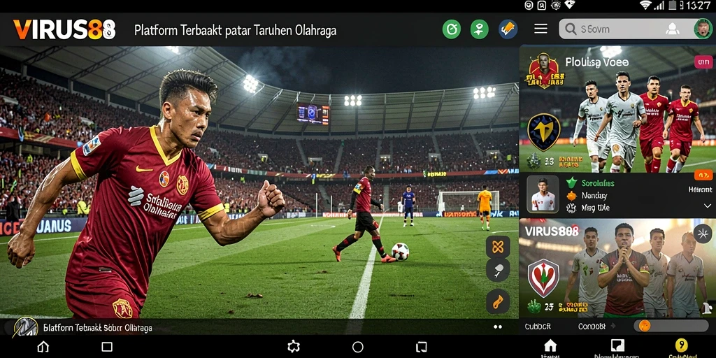 Tampilan screenshot gameplay taruhan olahraga di VIRUS88.