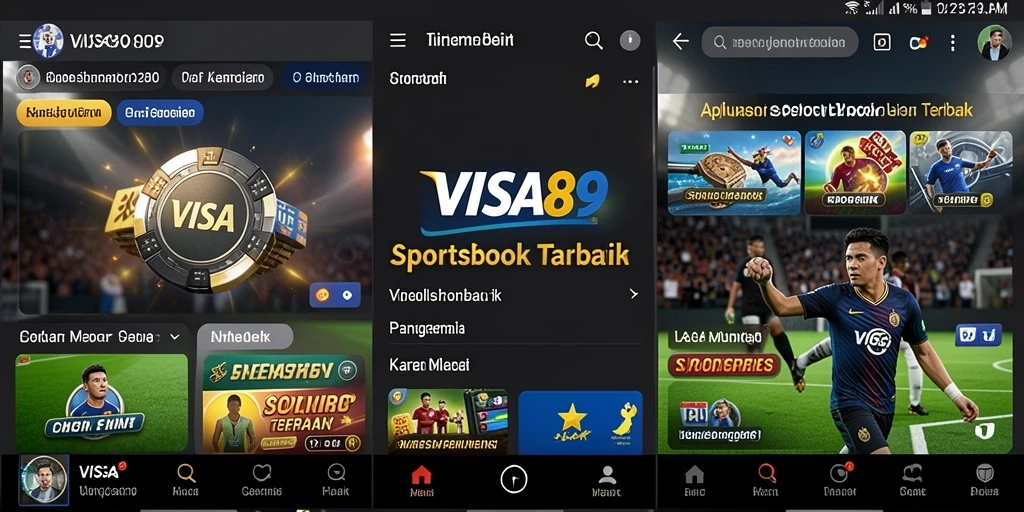 Screenshot utama VISA89 menampilkan interaksi taruhan Sportsbook yang seru.